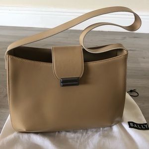 Vintage Bally Tan Leather Shoulder Bag